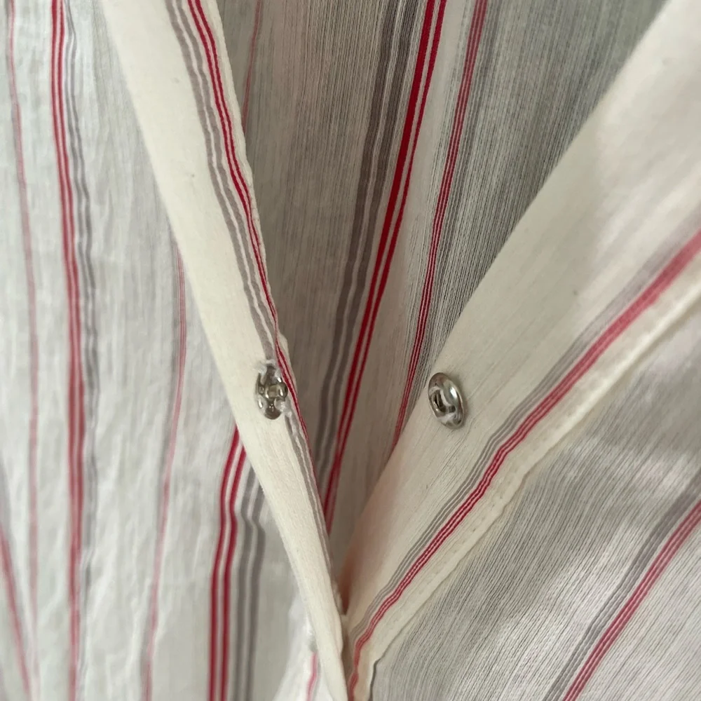 Zara red and gray striped midi dress - Picture 4 of 4